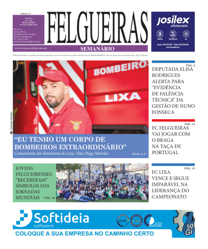 Semanário de Felgueiras edição 1414 07 de Outubro de 2022